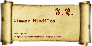 Wimmer Mimóza névjegykártya